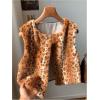 image:imageMakeMeChic Womens Faux Fur Vest Tops Fuzzy Sleeveless Fur Jacket Coat OuterwearLeopard Brown