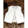 image:imageMakeMeChic Womens Faux Fur Vest Tops Fuzzy Sleeveless Fur Jacket Coat OuterwearWhite