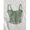 image:imageMakeMeChic Womens Floral Mesh Corset Sheer Top Spaghetti Strap Going Out TopsMulticolor