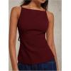image:imageMakeMeChic Womens Going Out Tops Y2k Halter Tops Dressy Backless TopBurgundy