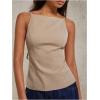image:imageMakeMeChic Womens Going Out Tops Y2k Halter Tops Dressy Backless TopKhaki