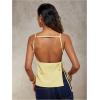 image:imageMakeMeChic Womens Going Out Tops Y2k Halter Tops Dressy Backless TopYellow