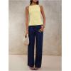 image:imageMakeMeChic Womens Going Out Tops Y2k Halter Tops Dressy Backless TopYellow