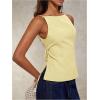 image:imageMakeMeChic Womens Going Out Tops Y2k Halter Tops Dressy Backless TopYellow