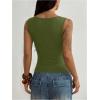 image:imageMakeMeChic Womens Grommet Eyelet Tank Top Grunge Sleeveless Punk Y2K Crop TopsArmy Green