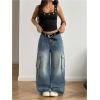 image:imageMakeMeChic Womens Grommet Eyelet Tank Top Grunge Sleeveless Punk Y2K Crop TopsBlack