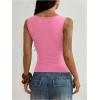 image:imageMakeMeChic Womens Grommet Eyelet Tank Top Grunge Sleeveless Punk Y2K Crop TopsPink