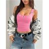 image:imageMakeMeChic Womens Grommet Eyelet Tank Top Grunge Sleeveless Punk Y2K Crop TopsPink