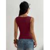 image:imageMakeMeChic Womens Grommet Eyelet Tank Top Grunge Sleeveless Punk Y2K Crop TopsRed