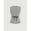 image:imageMakeMeChic Womens Houndstooth Plaid Vest Tops Trendy Dressy Tops Button Wasitcoat For Work OfficeBlack and White