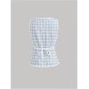 image:imageMakeMeChic Womens Houndstooth Plaid Vest Tops Trendy Dressy Tops Button Wasitcoat For Work OfficeBlue