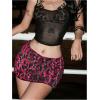 image:imageMakeMeChic Womens Leopard Cheetah Print Sequin Mini Skirt Glitter Short Skirts Party Club OutfitsRed