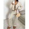 image:imageMakeMeChic Womens Lounge Sweater Sets Fall Two Piece Pants Sets Travel Outfits Winter LoungewearLight Grey