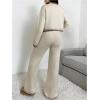 image:imageMakeMeChic Womens Lounge Sweater Sets Fall Two Piece Pants Sets Travel Outfits Winter LoungewearLight Grey