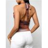image:imageMakeMeChic Womens Polka Dots Halter Top Y2k Going Out Tops Backless Deep V Cowl Neck TopsMulticolor