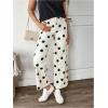 image:imageMakeMeChic Womens Polka Dots Jeans Low Waist Stretch Straight Leg Denim PantsKhaki