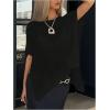 image:imageMakeMeChic Womens Ponchos Sheer Poncho Shawl Crochet Tops Sweater Cover UpSolid Black