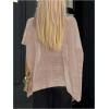 image:imageMakeMeChic Womens Ponchos Sheer Poncho Shawl Crochet Tops Sweater Cover UpSolid Khaki
