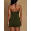 image:imageMakeMeChic Womens Ruffle Mini Dress Y2k Backless Sleeveless Western Going Out Halter DressesArmy Green