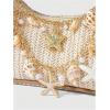 image:imageMakeMeChic Womens Seashell Starfish Single Strap Shoulder Handbags Fall Beach Vacation BagsMulticolor Beige