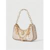 image:imageMakeMeChic Womens Seashell Starfish Single Strap Shoulder Handbags Fall Beach Vacation BagsMulticolor Beige
