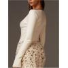 image:imageMakeMeChic Womens Shiny Sequin Mini Skirt Furry Faux Fur Bodycon Fall Party Skirts Festival Outfits ClubwearApricot