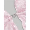 image:imageMakeMeChic Womens Sparkly Sequin Draped Halter Top Tie Backless Party Y2K Tank TopsPink