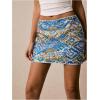 image:imageMakeMeChic Womens Sparkly Sequin Mini Skirt Y2k Low Rise Glitter Rave Micro Skirt with Shorts UnderneathBlue Boho