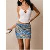 image:imageMakeMeChic Womens Sparkly Sequin Mini Skirt Y2k Low Rise Glitter Rave Micro Skirt with Shorts UnderneathBlue Boho