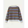 image:imageMakeMeChic Womens Striped Rugby Shirt Button Down Long Sleeve Preppy Sweater Knit Winter PulloverBrown