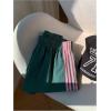 image:imageMakeMeChic Womens Striped Summer Shorts Wide Leg Workout Running Shrots Lounge Sweat Track ShortsGreen