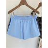 image:imageMakeMeChic Womens Striped Summer Shorts Wide Leg Workout Running Shrots Lounge Sweat Track ShortsLight Blue