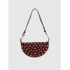 image:imageMakeMeChic Womens Studded Purse Suede Rivet Zipper Bag Punk Y2K Shoulder HandbagsBurgundy
