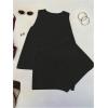 image:imageMakeMeChic Womens Summer 2 Piece Sets Deep V Neck Knit Tank Tops Mini Shorts Set Beach Vacation OutfitsBlack