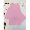 image:imageMakeMeChic Womens Summer 2 Piece Sets Deep V Neck Knit Tank Tops Mini Shorts Set Beach Vacation OutfitsPink