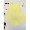 image:imageMakeMeChic Womens Summer 2 Piece Sets Deep V Neck Knit Tank Tops Mini Shorts Set Beach Vacation OutfitsYellow