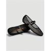 image:imageMakeMeChic Womens Summer Ballet Flats Brown Suede Loafers Bow Knot Buckle Closed Toe Leather ShoesBlack Solid