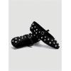image:imageMakeMeChic Womens Summer Ballet Flats Brown Suede Loafers Bow Knot Buckle Closed Toe Leather ShoesBlack and Silver