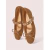 image:imageMakeMeChic Womens Summer Ballet Flats Brown Suede Loafers Bow Knot Buckle Closed Toe Leather ShoesBrown