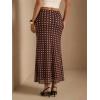 image:imageMakeMeChic Womens Summer Beach Maxi Skirt Y2k Floral Boho Flowy Long SkirtBrown
