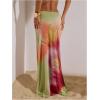 image:imageMakeMeChic Womens Summer Beach Maxi Skirt Y2k Floral Boho Flowy Long SkirtGreen