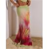 image:imageMakeMeChic Womens Summer Beach Maxi Skirt Y2k Floral Boho Flowy Long SkirtGreen