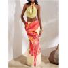 image:imageMakeMeChic Womens Summer Beach Maxi Skirt Y2k Floral Boho Flowy Long SkirtYellow