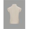image:imageMakeMeChic Womens Turtleneck Sweater Vest Mock Neck Cap Sleeve Sleeveless Knit Tops Pullover SweatersApricot
