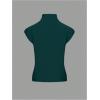 image:imageMakeMeChic Womens Turtleneck Sweater Vest Mock Neck Cap Sleeve Sleeveless Knit Tops Pullover SweatersGreen