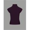 image:imageMakeMeChic Womens Turtleneck Sweater Vest Mock Neck Cap Sleeve Sleeveless Knit Tops Pullover SweatersPurple