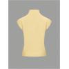 image:imageMakeMeChic Womens Turtleneck Sweater Vest Mock Neck Cap Sleeve Sleeveless Knit Tops Pullover SweatersYellow
