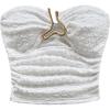 image:imageMakeMeChic Womens Bandeau Strapless Tube Top Backless Ruched Summer Sexy Cute Going Out TopsWhite