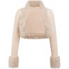 image:imageMakeMeChic Womens Faux Fur Open Front Coat Valentines Fuzzy Long Sleeve Crop Jacket OuterwearApricot