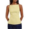 image:imageMakeMeChic Womens Going Out Tops Y2k Halter Tops Dressy Backless TopYellow
